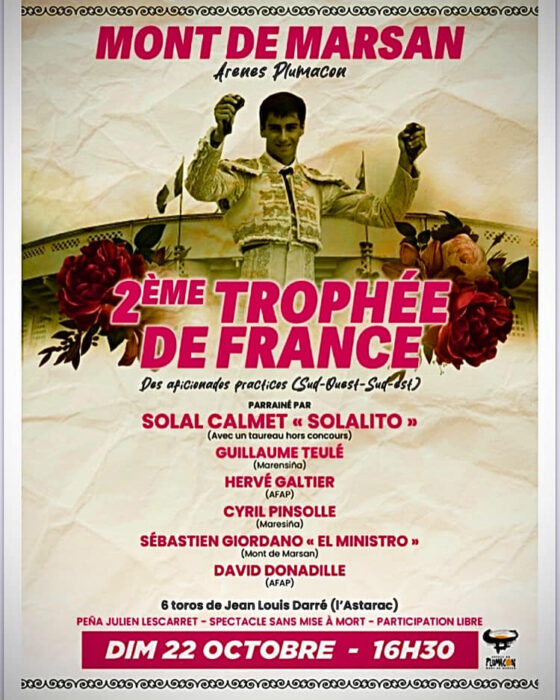 Second trophée de France des praticos dans les arènes du Plumaçon